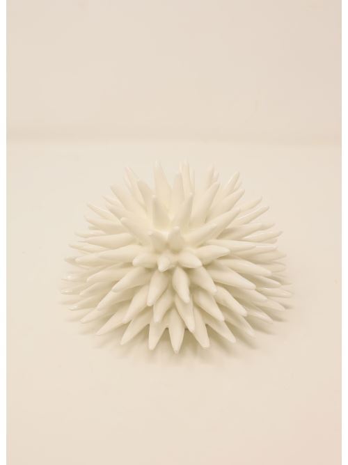 Riccio bianco in ceramica decor L'Oasi ceramiche | RICCIOMEDIUMBIANCO